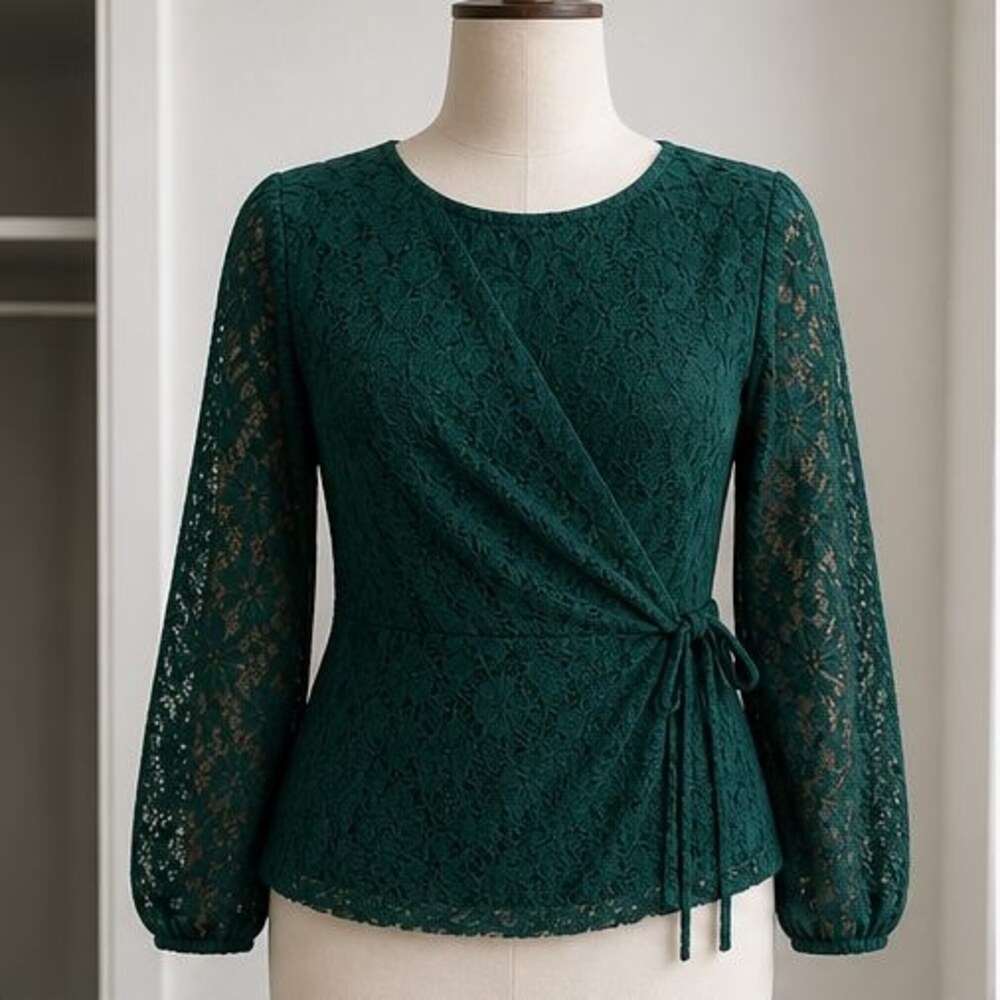 Emerald Puff Sleeve Top